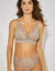 Soutien-gorge post-opératoire forme foulard en dentelle stretch - sans armatures (taupe)