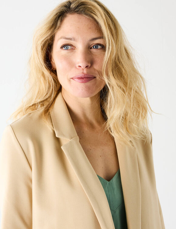 Veste blazer, maille milano (sable)