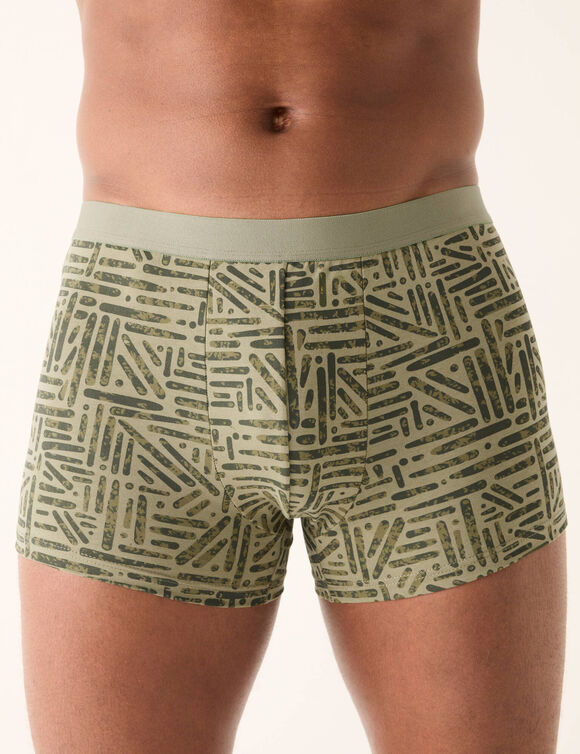 Boxer imprimés et uni - lot de 3 (kaki)