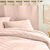Couvre-lit uni style boutis Cassandre  (rose th&eacute;)