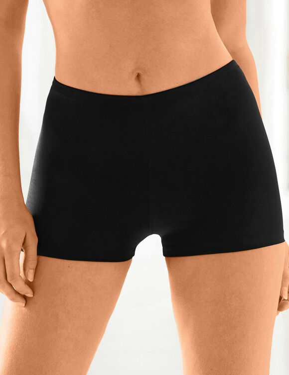 Boxer sculptant sans couture en maille extensible -  maintien intense  (noir)