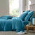 Drap-housse uni flanelle 130g/m&sup2; - bonnet 32 cm (bleu paon)