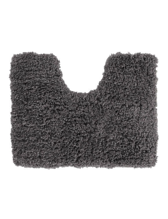 Tapis de bain uni moelleux microfibre (gris anthracite)