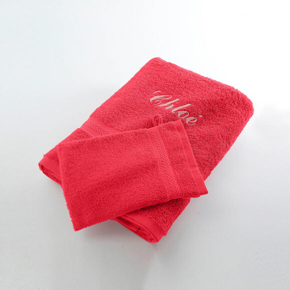Collection serviettes de bain personnalisables confort moelleux (corail)