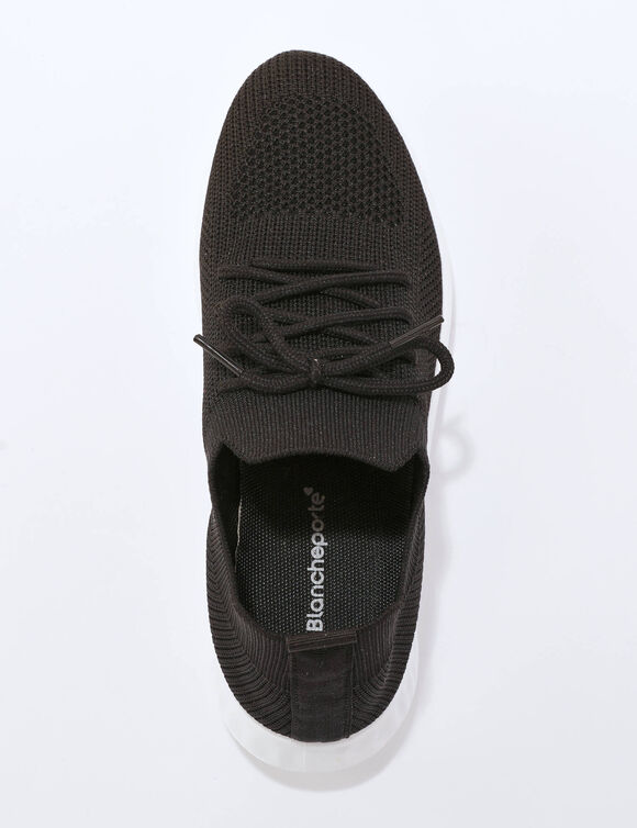 Baskets textile mesh légères, à lacets (noir)