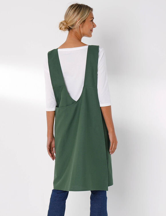 Tablier de cuisine japonais coton uni personnalisable (vert)