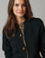Vest in zacht tricot van wolmix, details met luipaardprint (zwart)