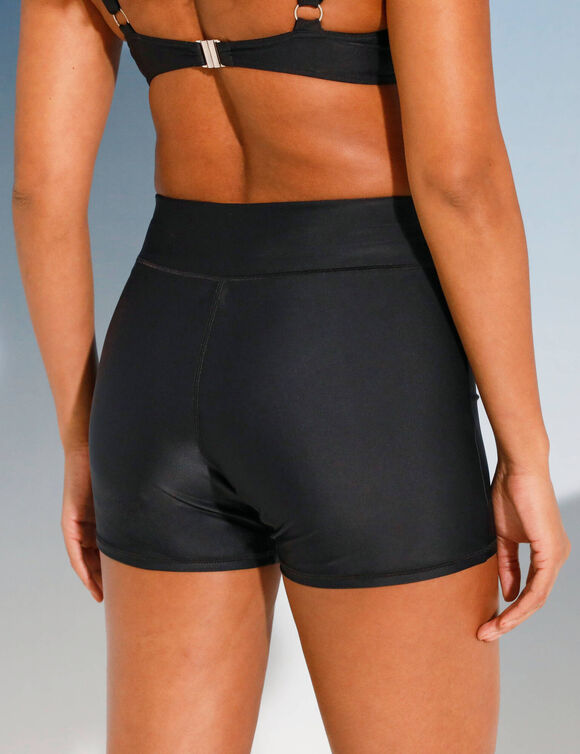Short de bain uni Solaro (noir)