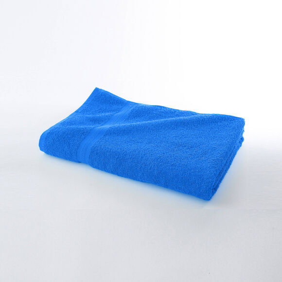 Collection serviettes de bain unies 420 g/m2 confort moelleux (bleu dur)