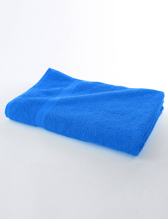 Collectie effen handdoeken 420 g/m2 met zacht comfort (felblauw)
