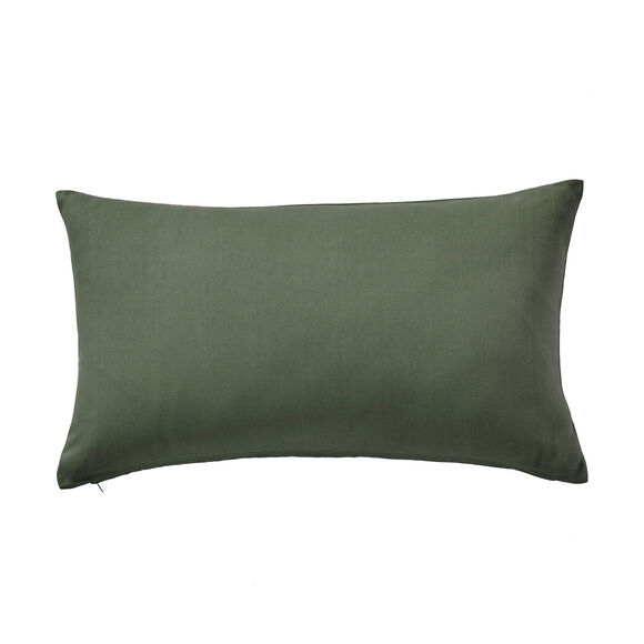 Effen kussenhoes van bachette - set van 2 (groen)