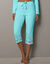 3/4 broek met landelijk bedrukt motief - katoen jersey (aqua)