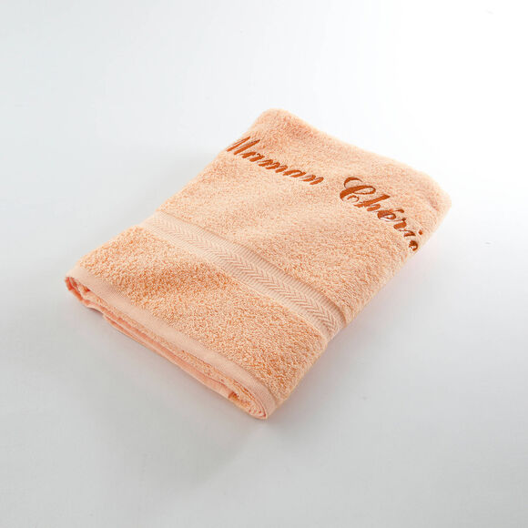 Collection serviettes de bain personnalisables confort moelleux (abricot)