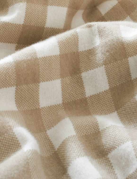 Linge de lit Lou en flanelle imprim&eacute;e (beige)