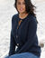 Cardigan in fantasietricot met knoopsluiting  (marine)