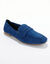 Mocassins in splitleer (blauw)