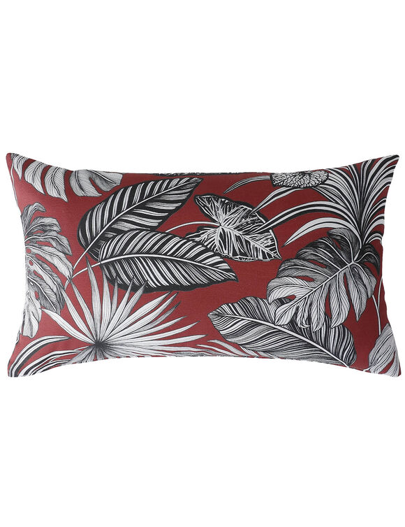 Housse de coussin imprimé tropical - lot de 2 (terracotta)