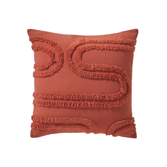 Coussin arches tuftées (terracotta)
