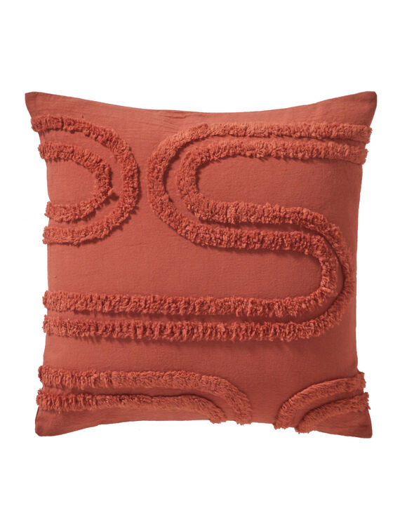 Coussin arches tuft&eacute;es (terracotta)