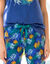 7/8-pyjamabroek in katoen - tropical print (blauw / saffraangeel)