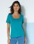 T-shirt met vierkante hals (smaragd)