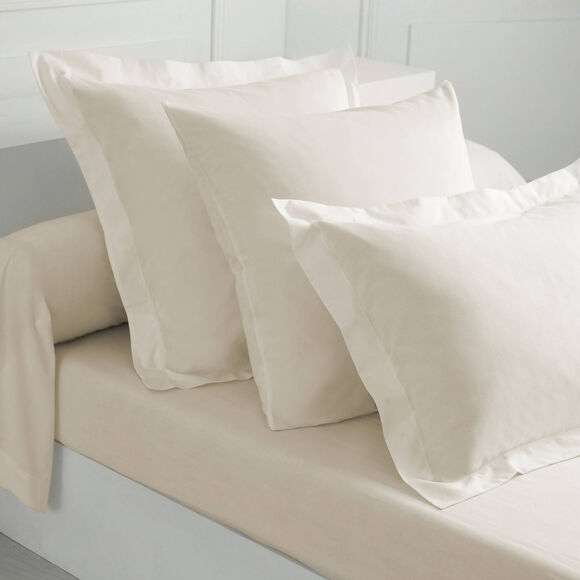 Linge de lit uni coton (écru)