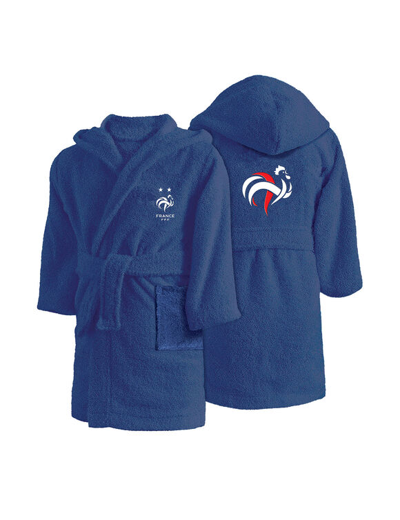 Peignoir de bain enfant FFF® personnalisable (bleu)