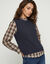 Pull col rond sans manches (marine)