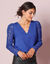 Bloes met festonrand achter (blauw)