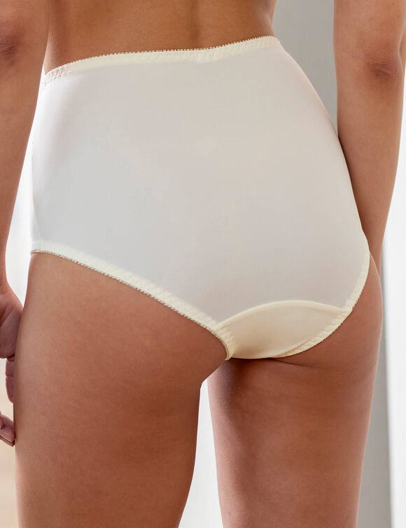 Gainette microfibre tulle brod&eacute; Caminata (ivoire)