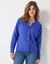 Cardigan boutonné maille fantaisie, toucher doux (bleu dur)