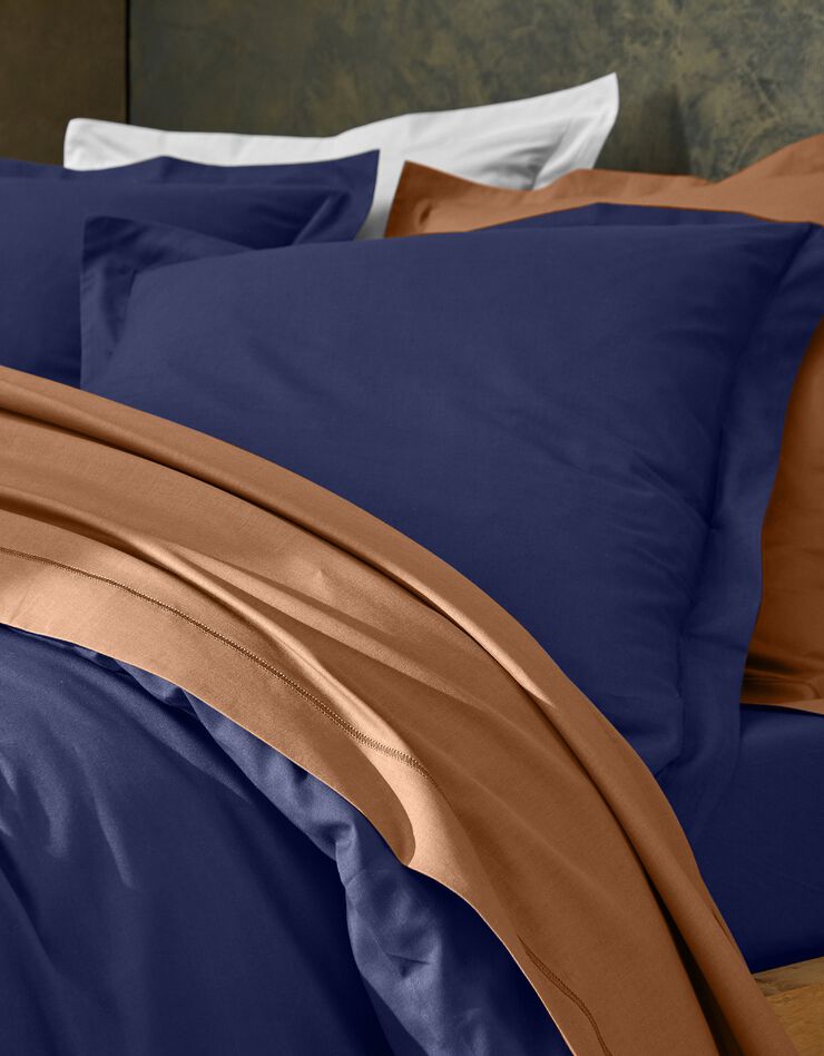 Linge de lit uni coton (caramel)