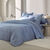 Linge de lit satin uni (grijsblauw)