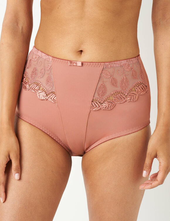 Gainette microfibre et guipure Rima - lot de 2 (grenade)