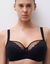 Soutien-gorge forme emboîtante dentelle Floral touch - avec armatures (noir)
