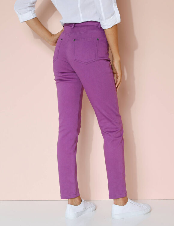 Pantalon fuselé couleur (violet)