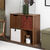 Cube de rangement pliable, fa&ccedil;ade bois MDF (marron)
