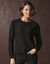 Pull manches marteau maille fantaisie (noir)