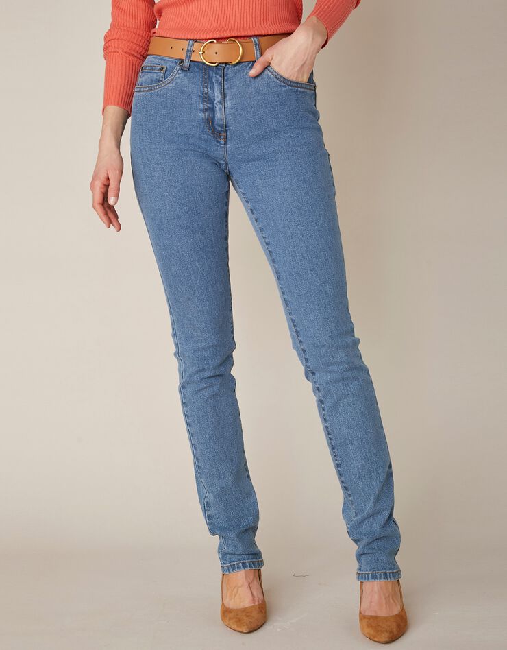 Jean coupe droite stretch - moyenne stature (bleached)