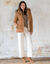 Doudoune &agrave; capuche imperm&eacute;able, doubl&eacute;e polaire sherpa (caramel)