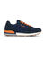 Heren sneakers met contrasterende inzetstukken (marine)
