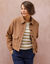 Veste courte en drap de laine (noisette)