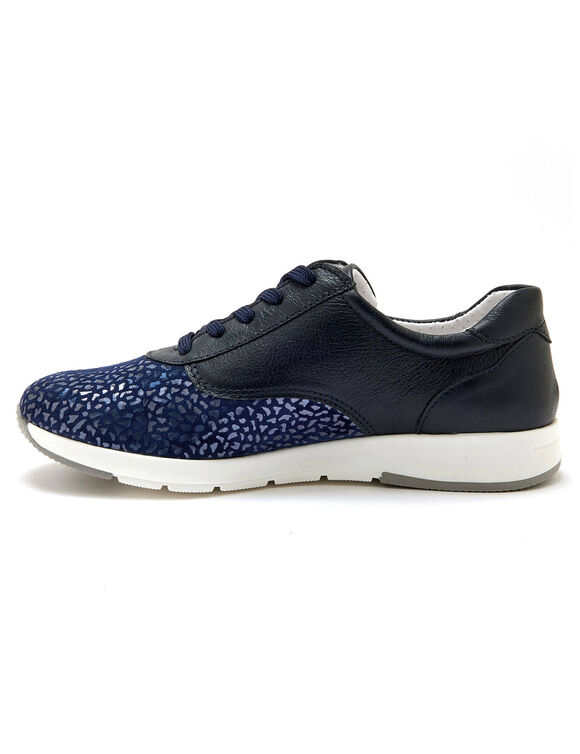 Derby's in leer Hallux Confort (blauw)