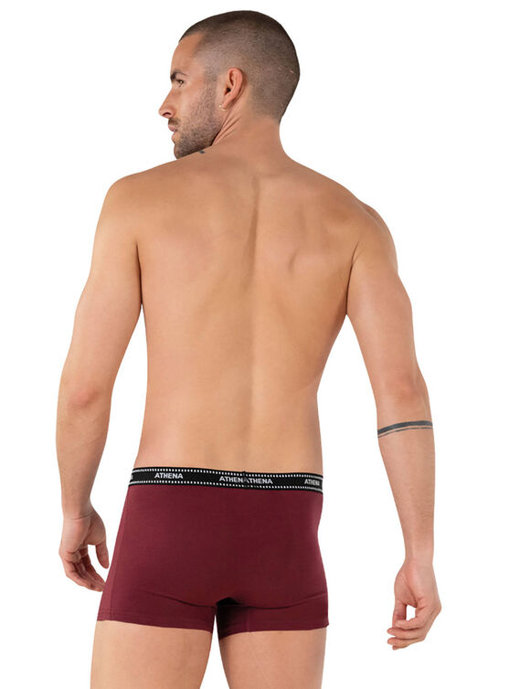 Set van 3 boxershorts Ecopack (bordeaux + grijs + zwart)