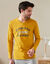 Pyjama met lange mouwen en letterprint (honing / grijs)