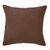 Effen kussenhoes van bachette - set van 2 (chocolade)