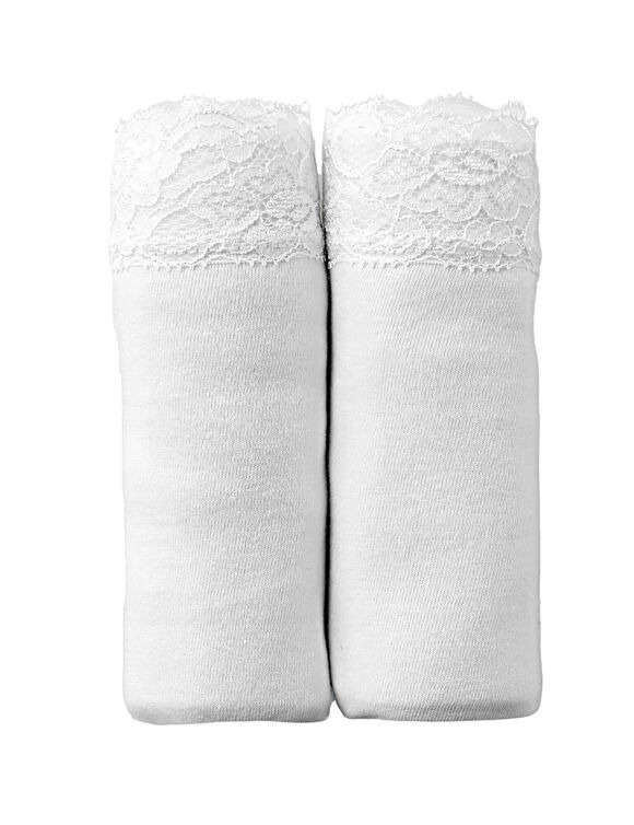 Boxer coton dentelle - lot de 2 (blanc)