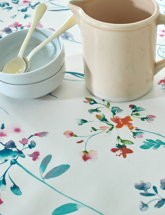 Tafelzeil met bloemenmotief (veelkleurig)