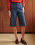 Bermuda coupe droite large, jean (stone)