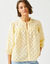 Chemisier broderie anglaise, smocks et col volant&eacute; (jaune)
